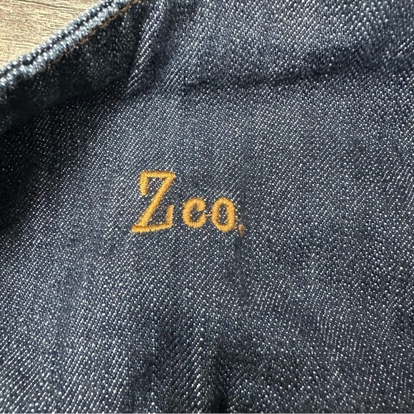 ZCO Dark Blue High Waisted Flare Jeans with Gold Buttons - Picture 12 of 13